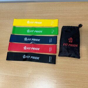 Fit Pride 5 Exercise Fitness Resistance Bands with Bag